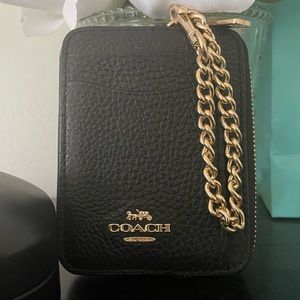 Beautiful New COACH wallet/card case with FREE sunglass case!!